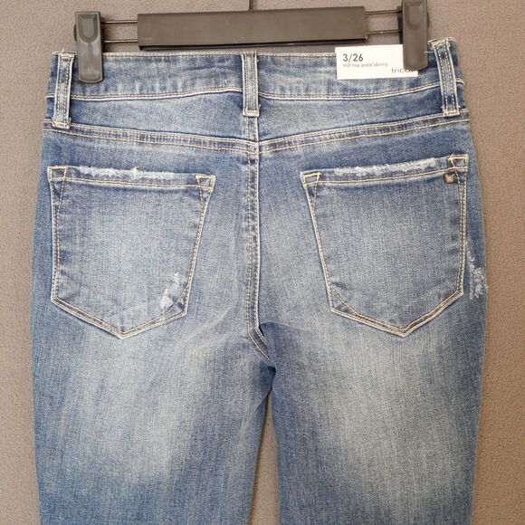 Tricot Women's Distressed Jeans Juniors Size 3/26 NWT - Picture 5 of 11